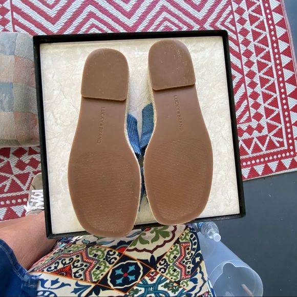 Lucky Brand Slide Sandals Espadrille Platform - Picture 4 of 6